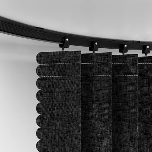 Blackout Room Divider Curtain with Flexible Ceiling Track System