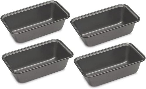 Cuisinart Mini Loaf Pan Set - 4 Count for Perfectly Baked Mini Loaves | Durable Nonstick Design