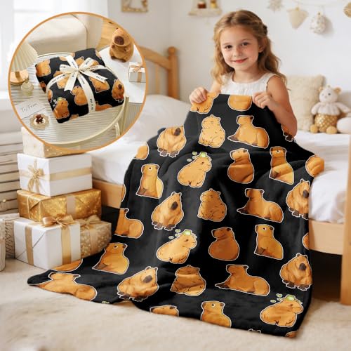 Capybaras Blanket Gift 60x80 Inches - 60" x 80" Throw for Capybara Lovers