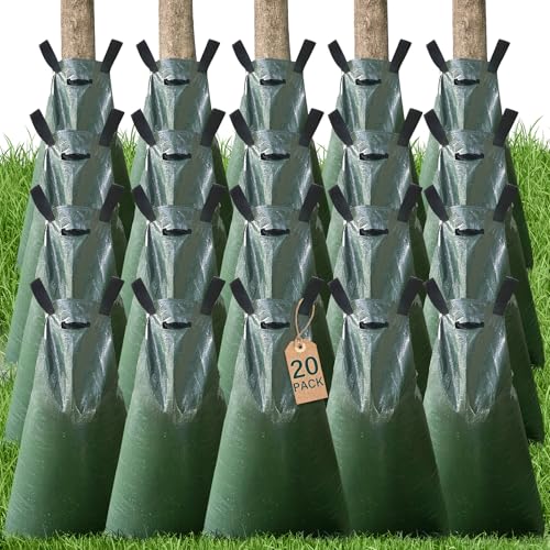 20 Gallon Slow Release Tree Watering Bags, 20 Pack - PVC Drip Irrigation