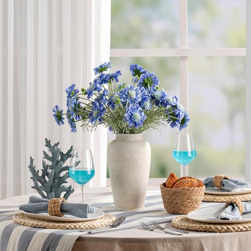 Large Ceramic Flower Vase - 11" Tall Rustic Farmhouse Table Decor