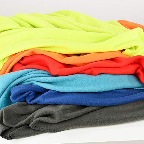Assorted 6-Pack Cozy Fleece Throw Blankets 50x60 Inches - Soft Lightweight Pet-Friendly for Bed Sofa Camping