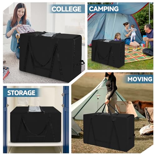 Folding Mattress Storage Bag with Transparent Window - Fits 4" Single Mattresses