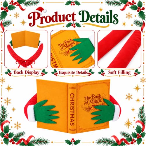 Elf Christmas Tree Topper with Book Reading Design - Festive Holiday Decor