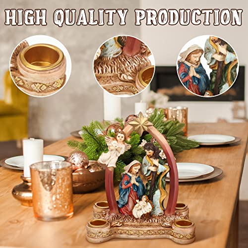 Panelee Multicolor Nativity Advent Candle Holder Christmas Decoration