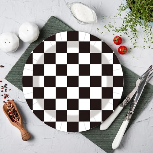 40-Piece Race Car Party Supplies: Checkered Flag Plates and Napkins Set