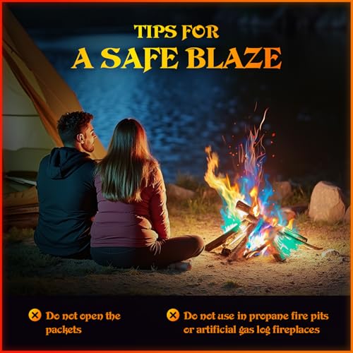 Color Changing Fire Packets for Campfires and Fire Pits 12 Pack