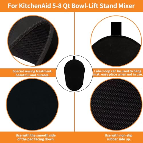 Sliding Mat for Stand Mixer with Cable Organizer, 14.57" x 10" Non-Slip Pad