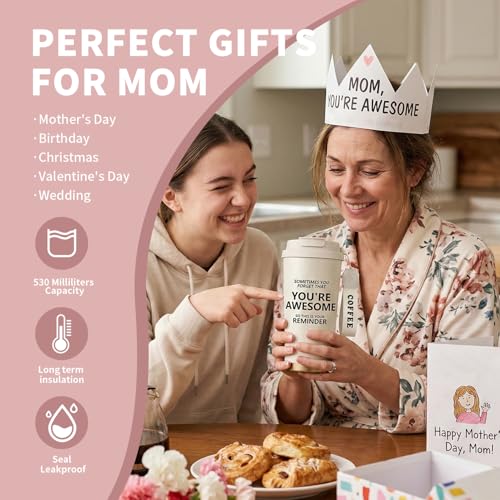 Personalized Mom Coffee Mug - 18oz Funny Inspirational Gift for Women & Women’s Day