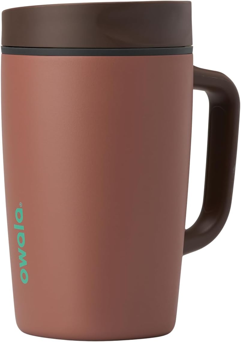 Owala SmoothSip Slider Stainless Steel Travel Mug - 100% Leak Proof, 12oz, BPA Free, Hot & Cold Drinks
