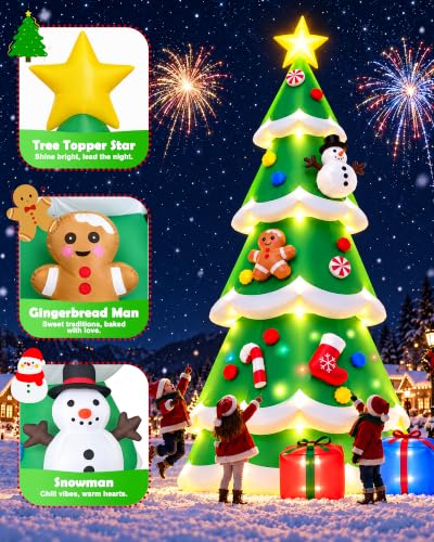 FOUGURTF 20FT Giant Christmas Tree Inflatable Lighted Outdoor Yard Decoration