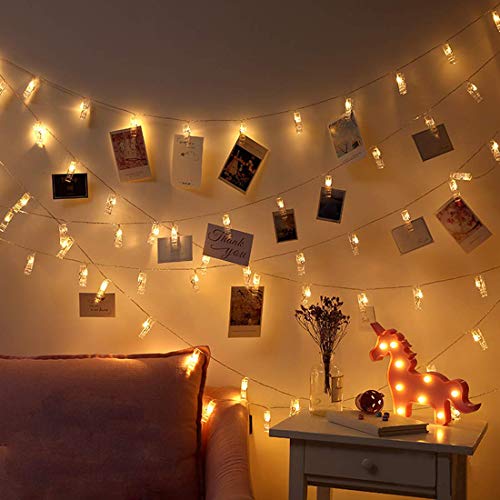 Dopheuor LED Photo Clip String Lights Battery Operated Fairy Lights