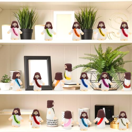 40 Pcs Mini Jesus Figurines Bulk - Tiny Pocket Religious Toys for Parties
