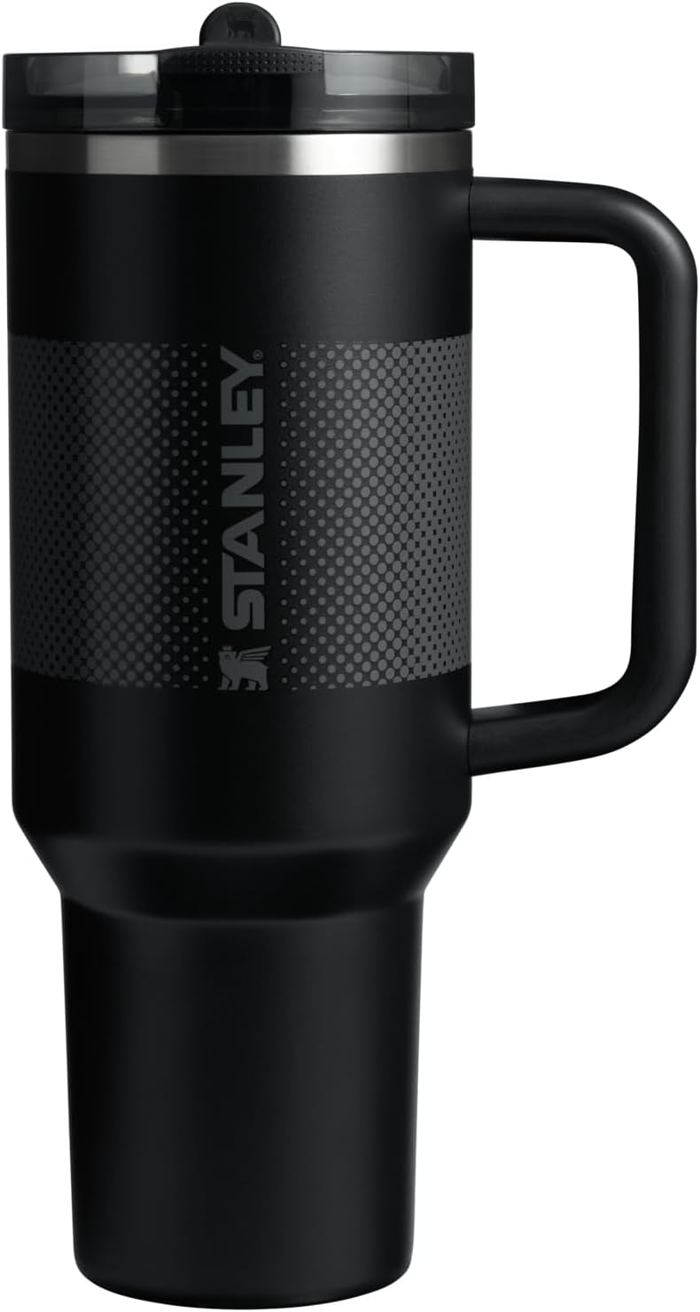 STANLEY Quencher ProTour 40 oz Tumbler - Leakproof Lid, Built-In Straw & Handle | Insulated, BPA-Free, Black Fade