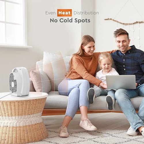 Electric Indoor Space Heater with Adjustable Thermostat and Fan Forced Heating