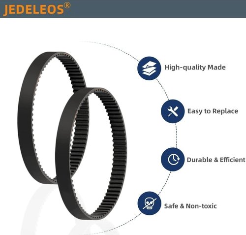 JEDELEOS Replacement Belts for Bissell Pet Hair Eraser Vacuum - Pack of 2, Fits Models 1650, 2281, 2790