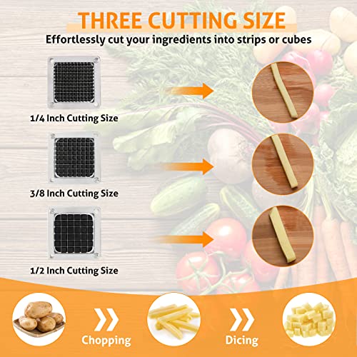 1/4-Inch Commercial Vegetable Chopper Dicer Blade with Pusher Block