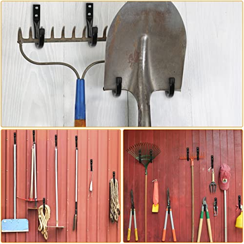 Heavy Duty Metal Wall Hooks 6-Pack for Garage Storage and Organization