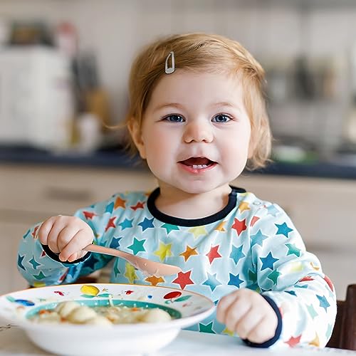 12-Piece Toddler Utensils Set Plastic Reusable Forks and Spoons for Kids