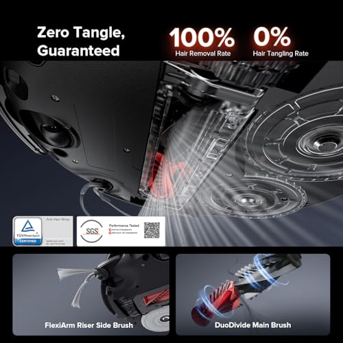 Robot Vacuum and Mop with Self-Cleaning Dock, 22000Pa Suction, Slim Design