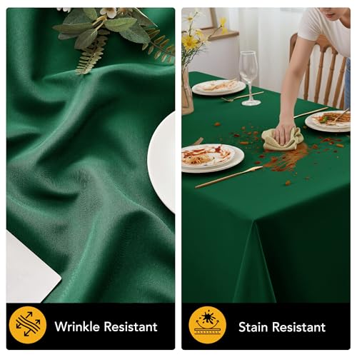 DailySet 10-Pack Hunter Green 60 x 84 in Tablecloths for Rectangle Tables - Multi-Pack