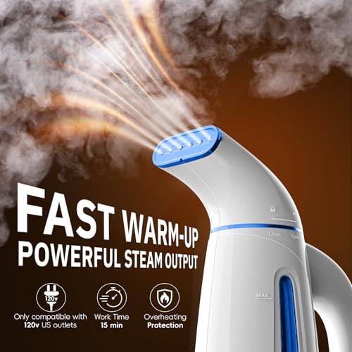 OGHom Handheld Clothes Steamer, 240ml Portable Garment Steamer for Travel