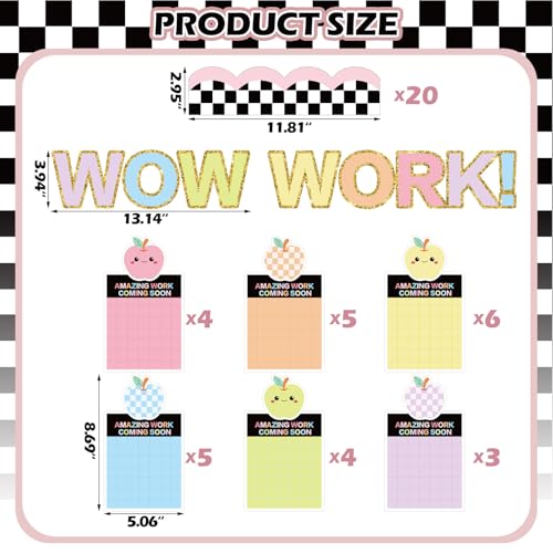 50-Piece Pastel Student Work Display Set for Classroom Bulletin Boards