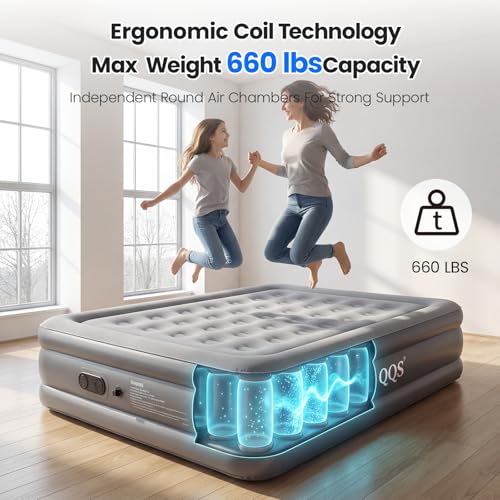 Twin Air Mattress with Built-In Pump - 18" Raised Heavy Duty Inflatable Bed