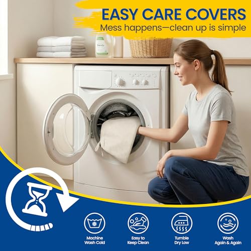 Dining Chair Cushions Set of 4, 2.5-Inch Thick High-Density Foam, 17x16 in