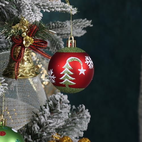 GIRLIBER Green Shatterproof Christmas Ornaments Set - 100 Pcs Holiday Decorations