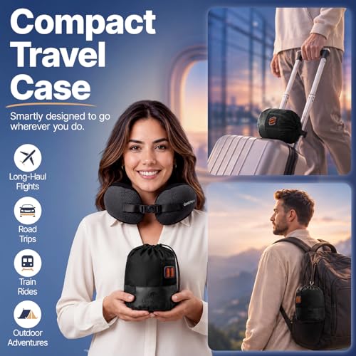 Versatile Travel Neck Pillow with Memory Foam - 9 Positions