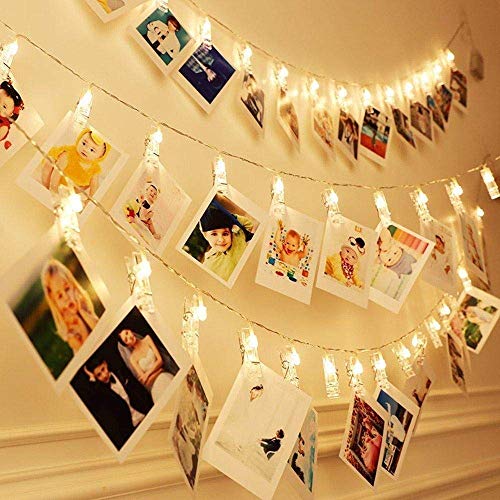 Dopheuor LED Photo Clip String Lights Battery Operated Fairy Lights