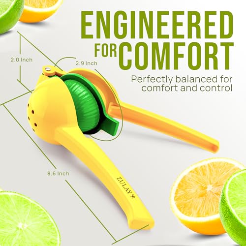 2-in-1 Manual Metal Citrus Squeezer & Hand Juicer for Lemon and Lime
