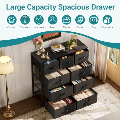9 Drawer Dresser and Storage Tower for Bedroom Closet Organizer