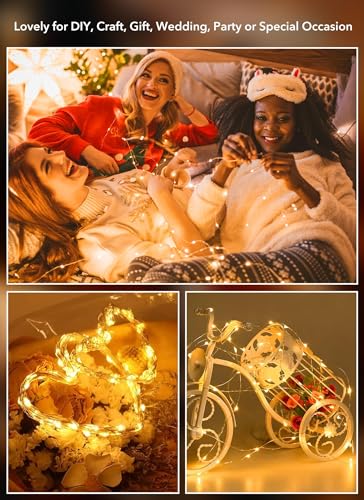 Minetom 6 Pack 7ft Battery Operated LED Fairy Lights Warm White
