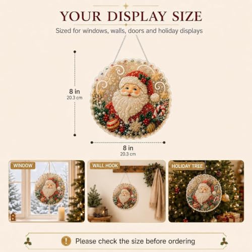 UHONEY Christmas Pearl Diamond Painting Suncatcher Kit Model B - DIY Festive Window Decor