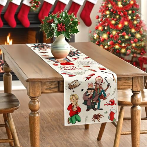 Christmas Table Runner 13x72 Inch - Flaircave Winter Holiday Home Decor