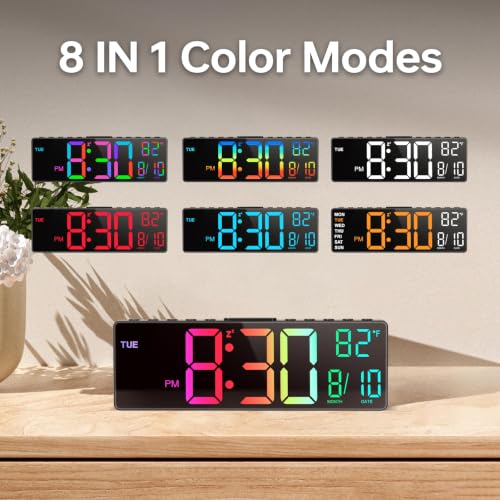 10.5-Inch Large Digital Alarm Clock with LED Display, Remote and Dual Alarm