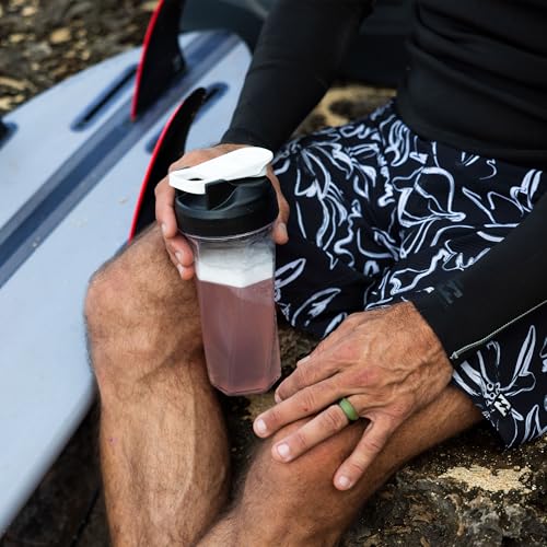 Protein Shaker Bottle 27oz Portable Vortex Blender Cup Charcoal