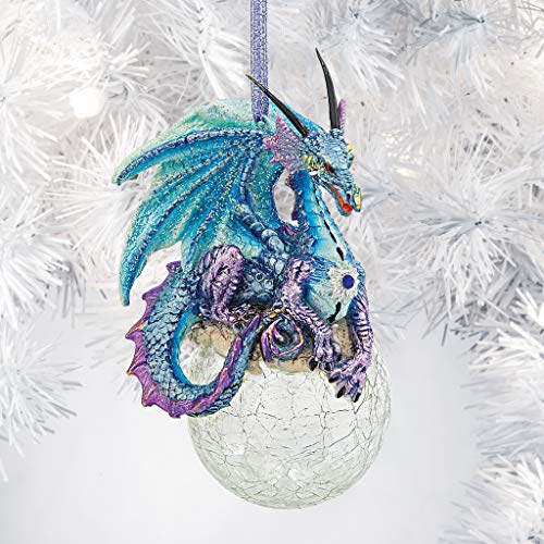 Design Toscano Frost The Gothic Dragon Holiday Ornament Frost / Twin Christmas Decoration