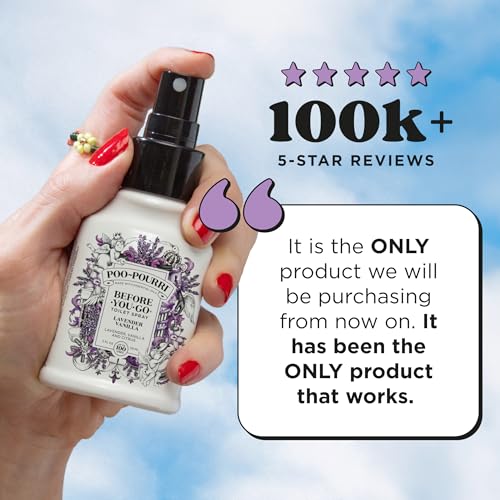 Before-You-Go Toilet Spray - Lavender Vanilla & Citrus Odor Eliminator (2 oz)