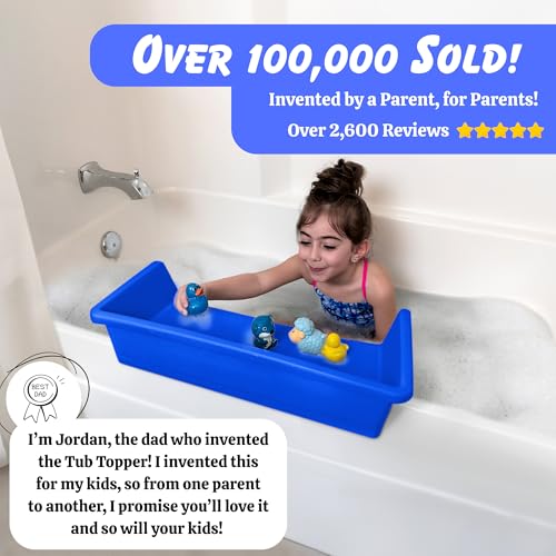 Mini Bathtub Splash Guard and Toy Tray for Kids - BPA-Free Plastic