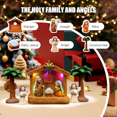 Nativity Advent Calendar 2026 - 25-Piece Resin Set for Kids & Adults