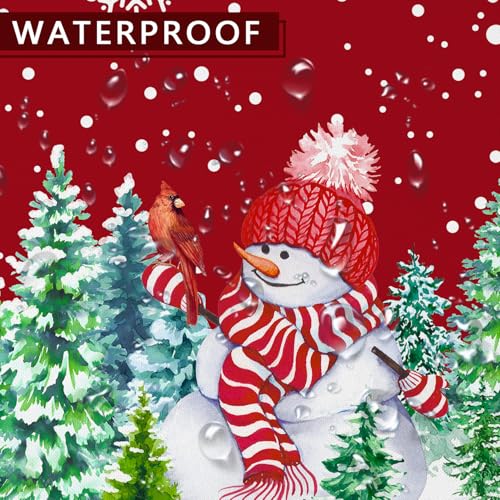 Roszwtit Christmas Snowman Tablecloth 60x60 Square - 02, 100% Polyester