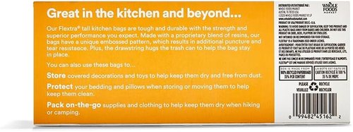 365 by Whole Foods Market | Flextra Strength Tall Kitchen Trash Bags - 13 Gallon, 20 Count
