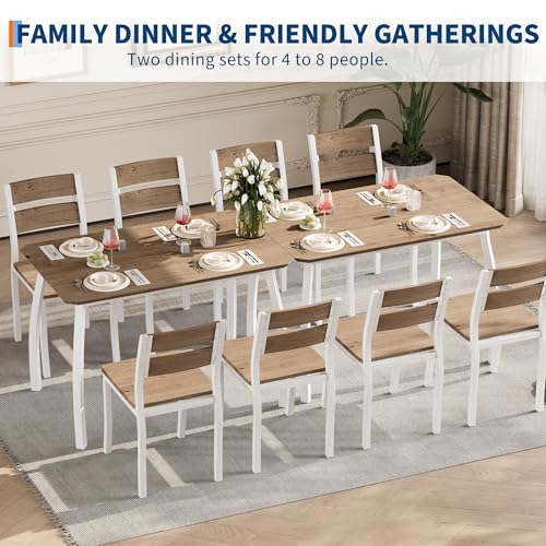 4-Piece Dining Table Set for Small Spaces, Compact Kitchen Table and Chairs