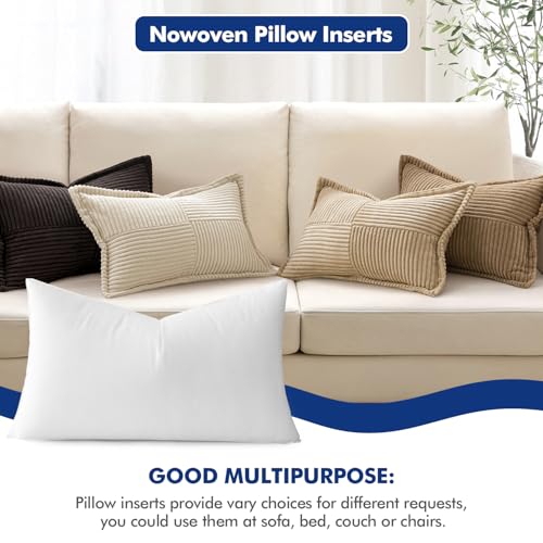 MIULEE 12x20 Inch Decorative Throw Pillow Insert for Couch & Bed