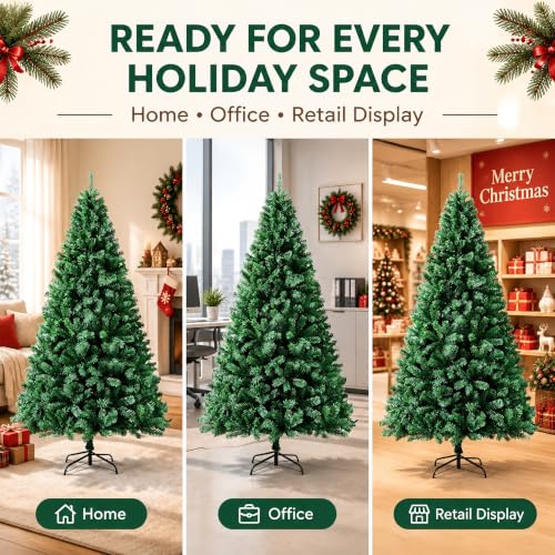 NIISDROP 5 FT Green Artificial Christmas Tree with Hinged Branches, Bag & Gloves - 4ft 11in Variant