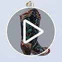 Old World Christmas Holly Berry Cowboy Boot Glass Blown Ornament - Handcrafted Holiday Decor