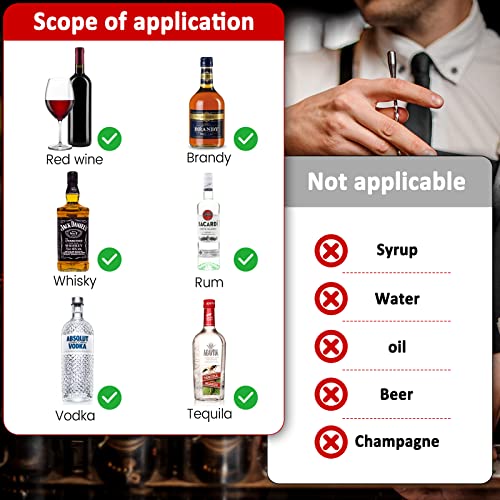 NFFIBDH 4 Pack Automatic 1.5oz Spirit Pourer with Dust Caps for Wine & Cocktails